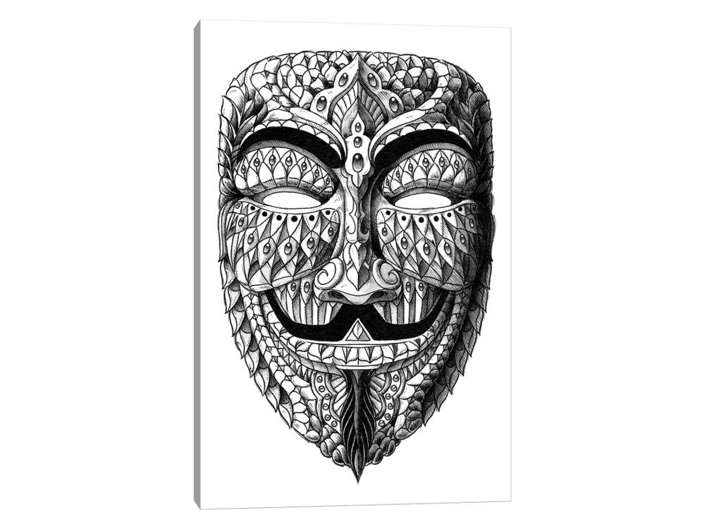 Anonymous Mask Canvas Print Wall Art by Bioworkz